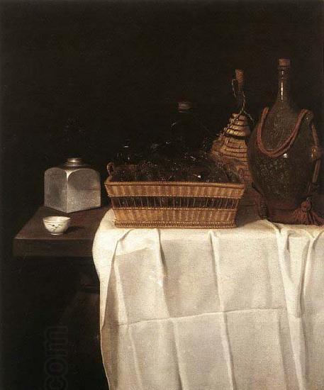 Sebastian Stoskopff Still-Life with Glasses and Bottles oil painting picture